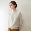Women's 100% Cashmere Raglan Sleeve Sweater - Half-High Neck Knitted Pullover for Autumn & Winter
