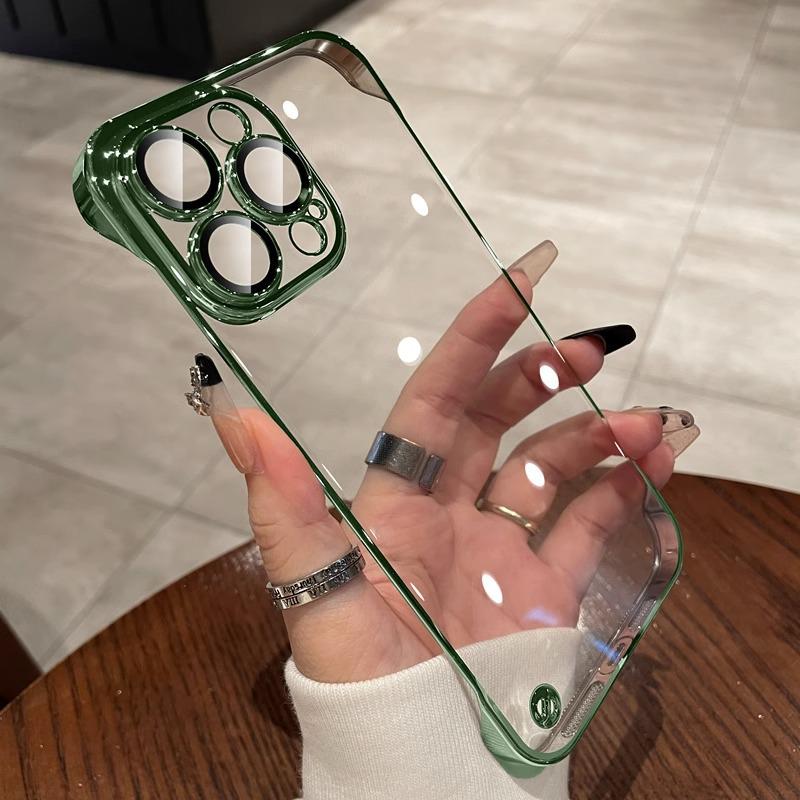 Compatible iPhone Case for Apple 17: Electroplated, Borderless, Built-in Lens Film, Drop-Proof, Dust-Proof PC Protection.