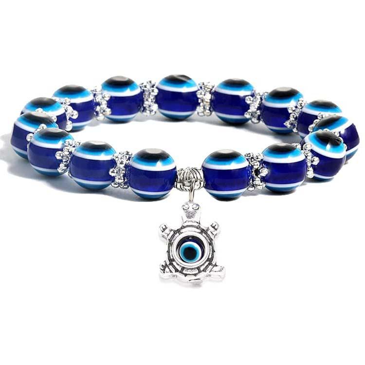 

Retro Blue Eyes Devil s Eye Bracelet Bracelet Beads Fatima s Hand Friendship Bracelet морська черепаха