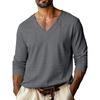 Men's  V-Neck  Leisure  Sports  Long  Sleeves  Upper  Garment