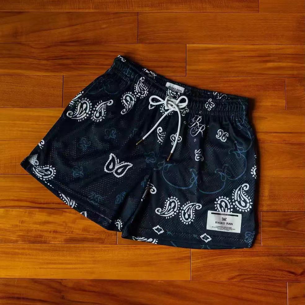 Unisex Summer Basketball Shorts: Oil Painting Style Mesh, Above Knee, Loose Fit