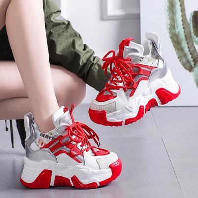 Fashion Autumn Women's Sneakers New Breathable High Platform Shoes Woman Ladies Vulcanize Casual Chunky Sneakers Zapatillas Mujer 9CM