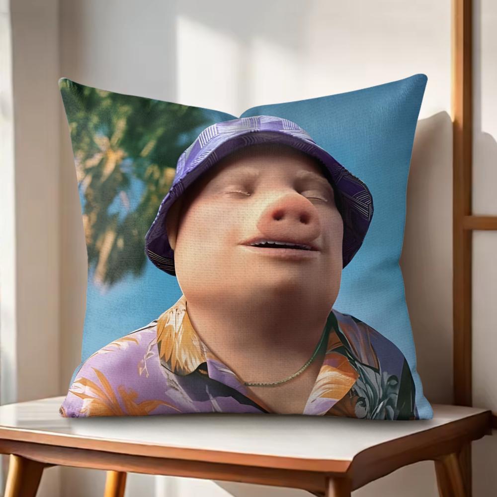

John Pork is Calling Answer Call Cushion Cover Natural Linen Organic Fabric DoubleSided Printing Couch Pillow Covers Home Decor 30x30cm
