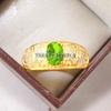 Peridot Oval Cut With 925 Sterling Silver Gold Plated Ring For Men's #B485 JL375683945264