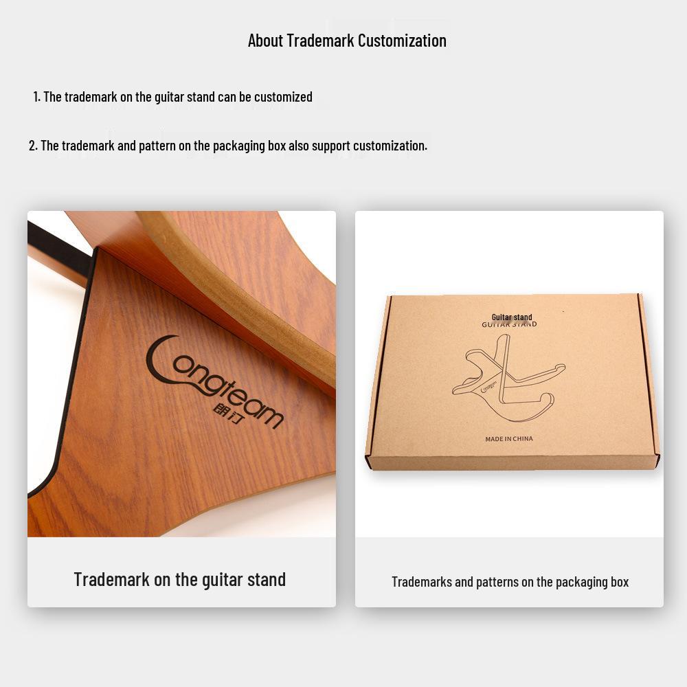 Hölzerner, abnehmbarer Gitarrenständer im Volkskunststil für Klassische Gitarren