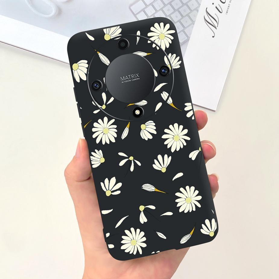 Für Honor Magic6 Lite Hülle Honor X9b Hübsche Mädchen Sonnenblumen Hülle Weiche Silikon Handyhülle Für Honor Magic6 Lite HonorX9b Bumper