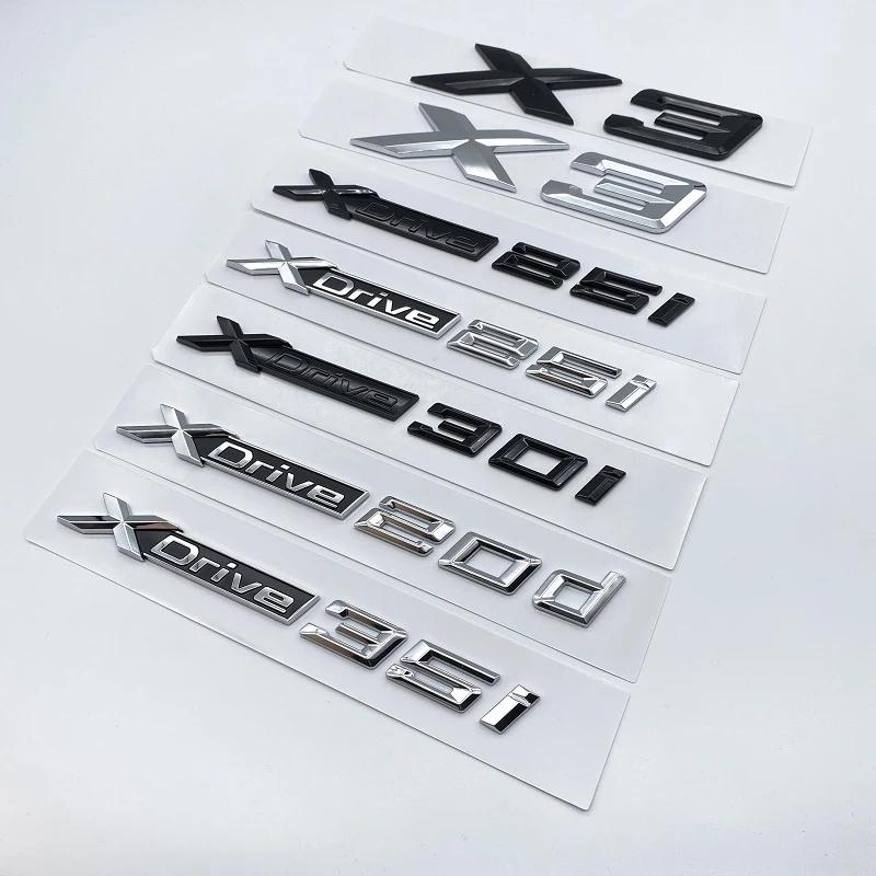 3D ABS Chrome Black Fender Letters SDrive20i XDrive20i XDrive28i XDrive30i XDrive20d Emblems for BMW X3 Car Trunk Logo Sticker Uq2