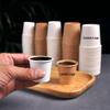 ZISIZ Pure White Thickened Disposable Paper Cups