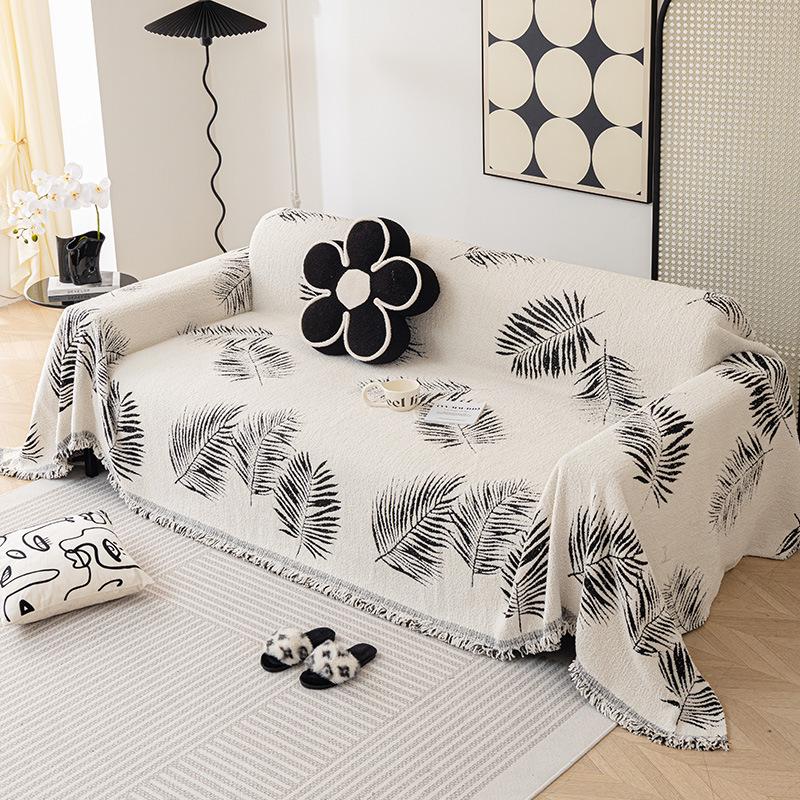 Sofa Towel Full Cover Cloth Winter Plush Sofa Cover Ins Style Thick Leather Sofa Cover Towel One Piece Sofa Cover