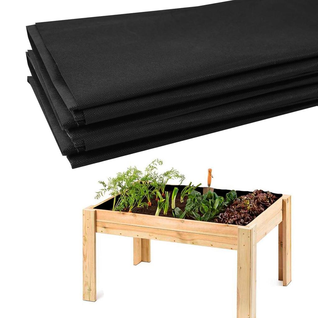 63 × 82 inch planting bed lining cloth black non woven breathable planting trough liner suitable for indoor and outdoor flower pots flower boxes vege