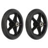 2pcs Replacement Wheel Professional Black Safe PU Front Wheel Accessory for Electric Wheelchair