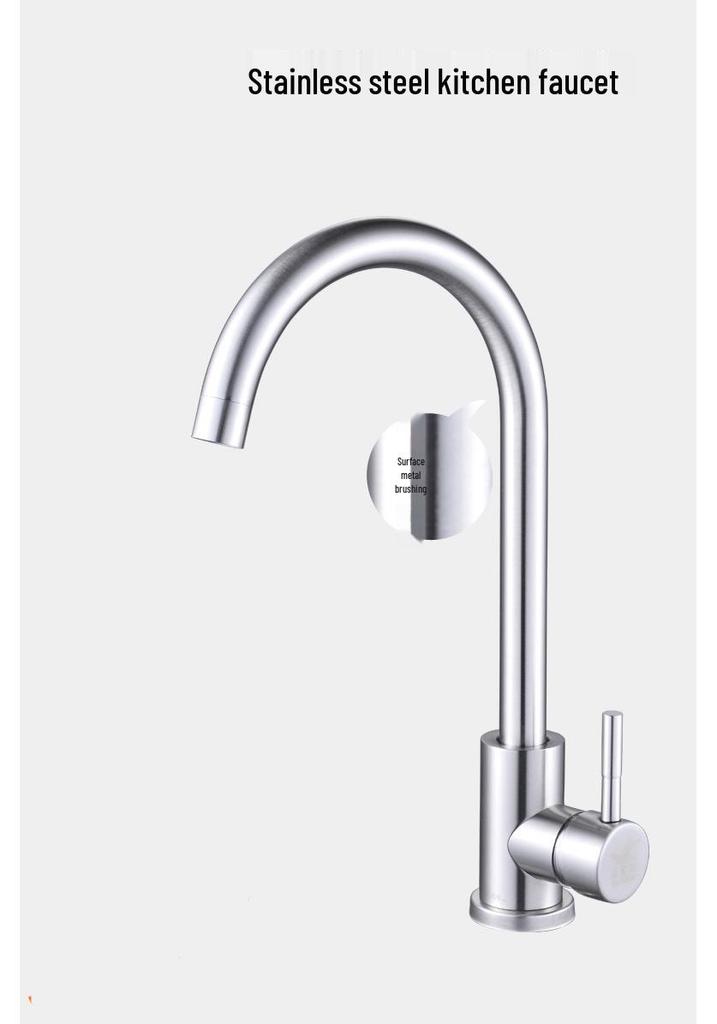 Stainless Steel Kitchen Faucet with Rotating Vegetable Wash Basin