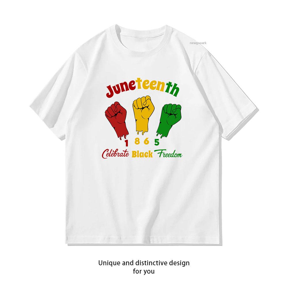 Juneteenth 1865 Celebrate Black Freedom Freedom Heritage Celebration Essential woman man Casual cotton printed t shirts M