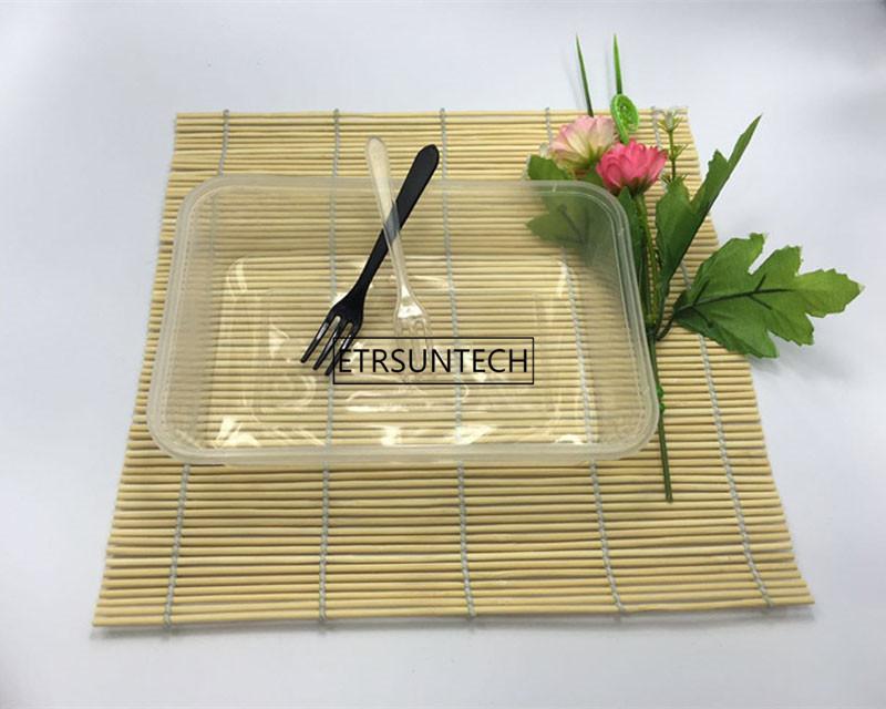 3000pcs Plastic Disposable 3.9" Mini Clear Black Fork Plastic Small Fruit Fork Pick Party Dessert Cake Cupcake Buffet 10CM