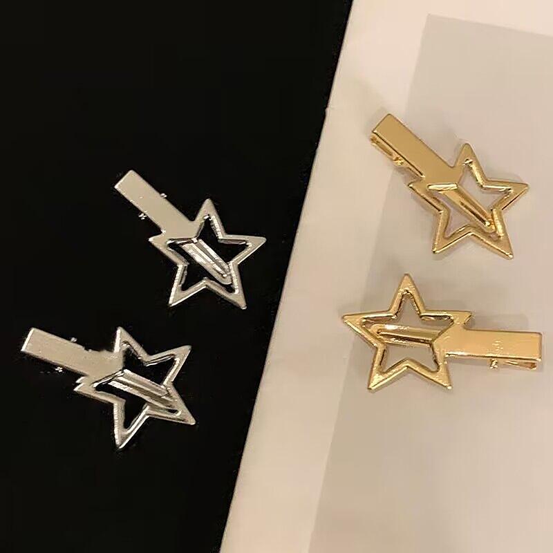 20 Pièces Pinces à Cheveux Fille Y2K Pince Bec de Canard en Métal Argenté Pinces à Cheveux pour Femmes Frange Latérale Dames Barrettes Accessoires pour Cheveux