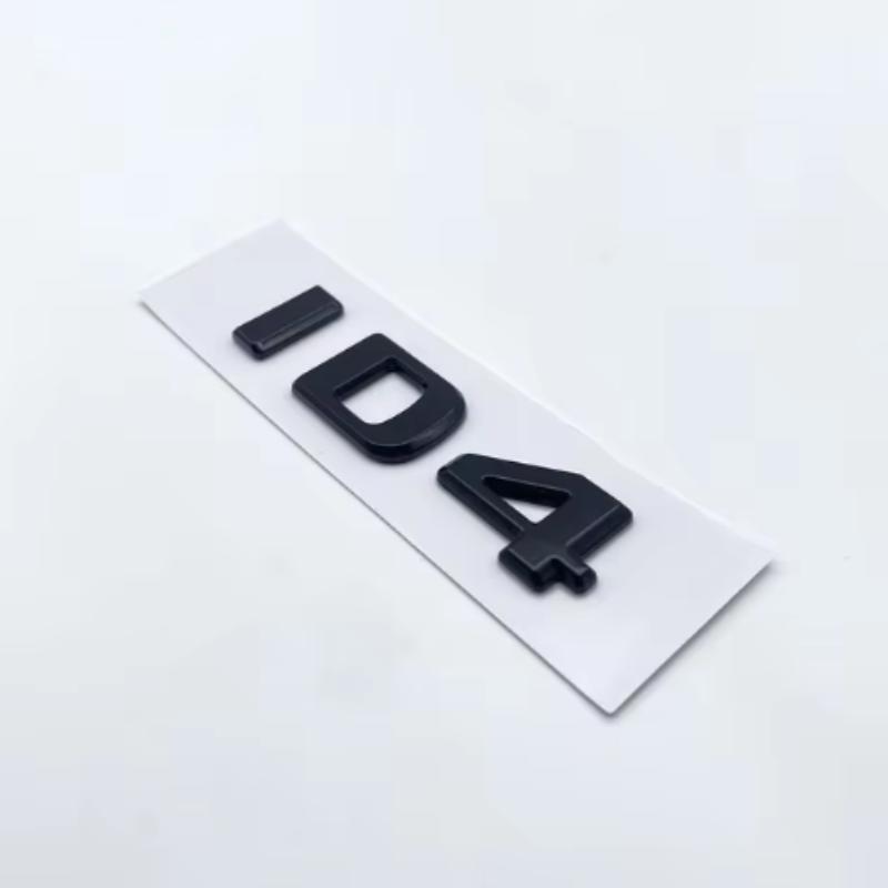 FD06-3D Flat Letters ABS Emblem GTX GTC ID4 ID6 for Volkswagen Car Tailgate Trunk Lid Nameplate Badge Logo Sticker Chrome Black