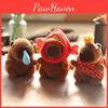 Stuffed Capybara Keychain Soft Short Plush Toy Pp Cotton Backpack Accessory