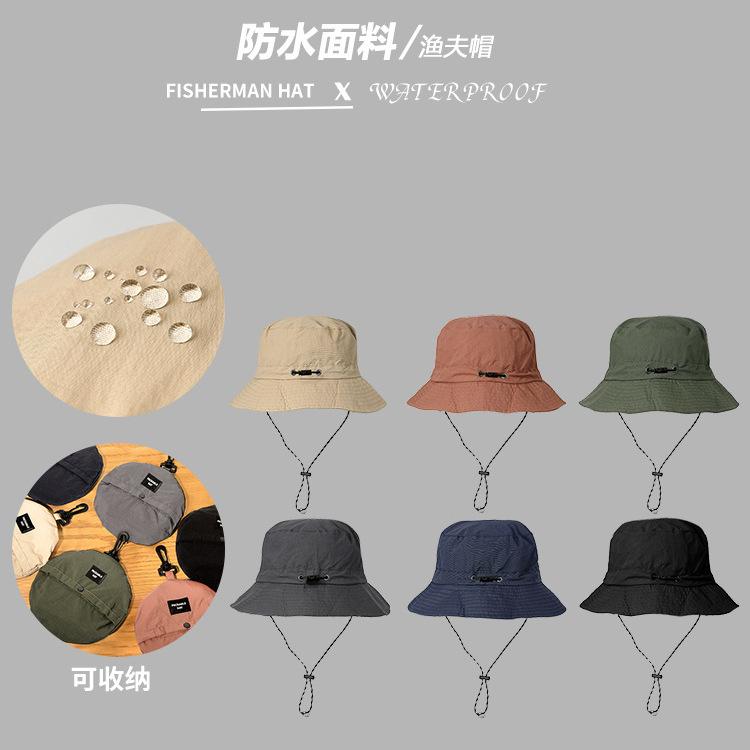 

Storage waterproof bucket hat women s quick-drying basin hat outdoor cycling mountaineering hat men s sun protection fishing sun hat adjustable (55-60cm) хакі