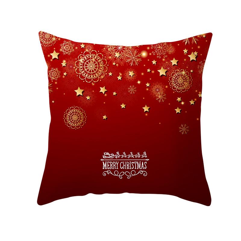 Red Series Christmas Peach Velvet Cushion Cover New Sofa Cushion Cover Square Cushion Cover
