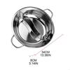 Stainless Steel Pot Hotpot Induction Cooker Gas Stove Compatible Pot Home Kitchen Cookware Soup Cooking Pot Twin Divided X3UC