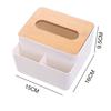 Plastic Tissue Box Wooden Lid Round/Square Napkin Holder Container Wet Tissue Paper Dispenser Case Modern Home Car Organizer