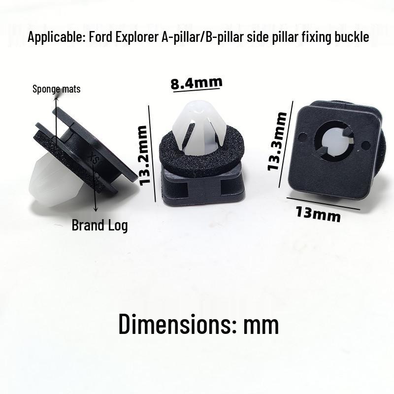 Ford Explorer A & B Pillar Trim Panel Clips - Black & White Accessories