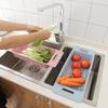 Neues verstellbares Abtropfgestell, Spülbecken-Abflusskorb, Waschen, Gemüse, Obst, Kunststoff, Abtropfgestell, Küchenzubehör