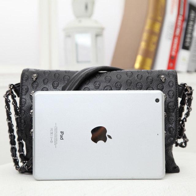 Spring and summer new skull women's bag embossed chain bag trendy shoulder crossbody small bag