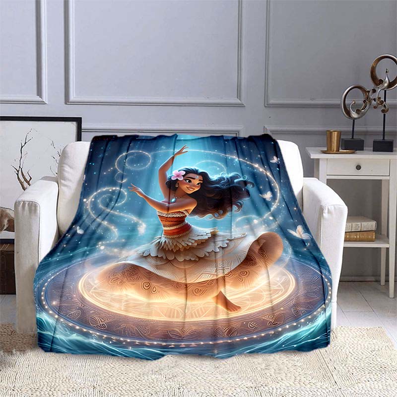 Disney Moana Pattern Blanket Warm Soft Fluffy Kids and Adults Sofa Bed Throw Blanket Outdoor Travel Camping Blanket Luxury Gifts
