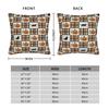 Pillow Case Halloween Plaid Black Cat Pumpkin Checkered Seamless Pattern Comfy  Pillow Cover For Office Car Home Decor Cute