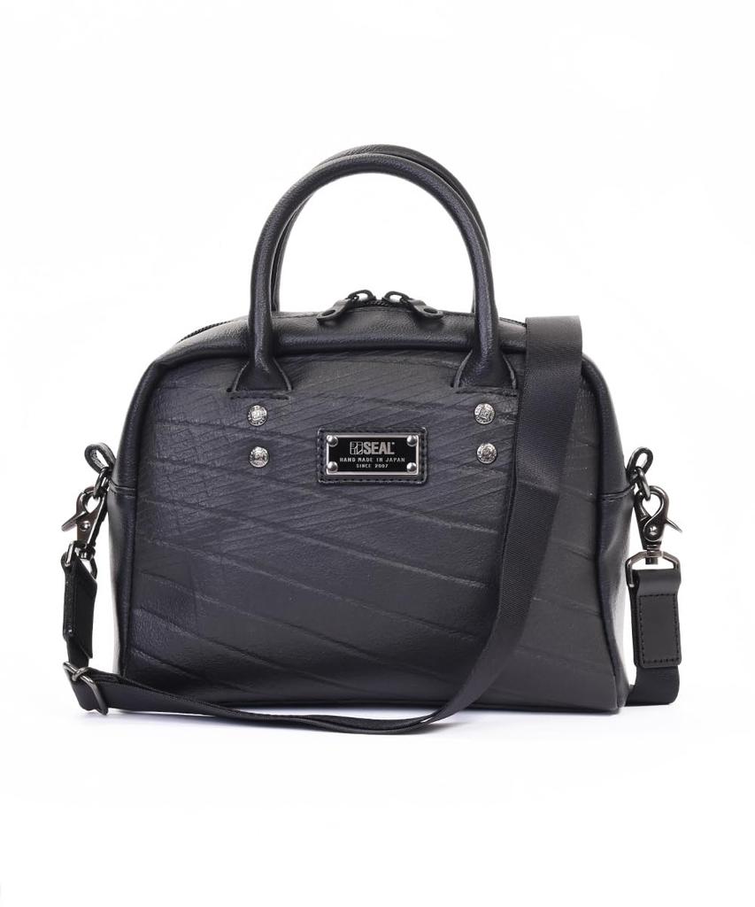 Seal Mini Bowling Bag for Mini Boston Mini Tote Shoulder Crossbody Made In Men, Bag, Bag, Handbag, Waterproof, 2-Way, Bag, Bag, Small, Japan, PS-271BK