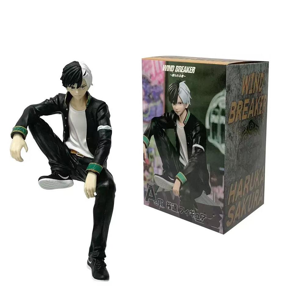 Anime WIND BREAKER Sakura Haruka Figure Kaji Ren Noodle Stopper Figure Sitting Model Toy Gift Doll Aciton Figure