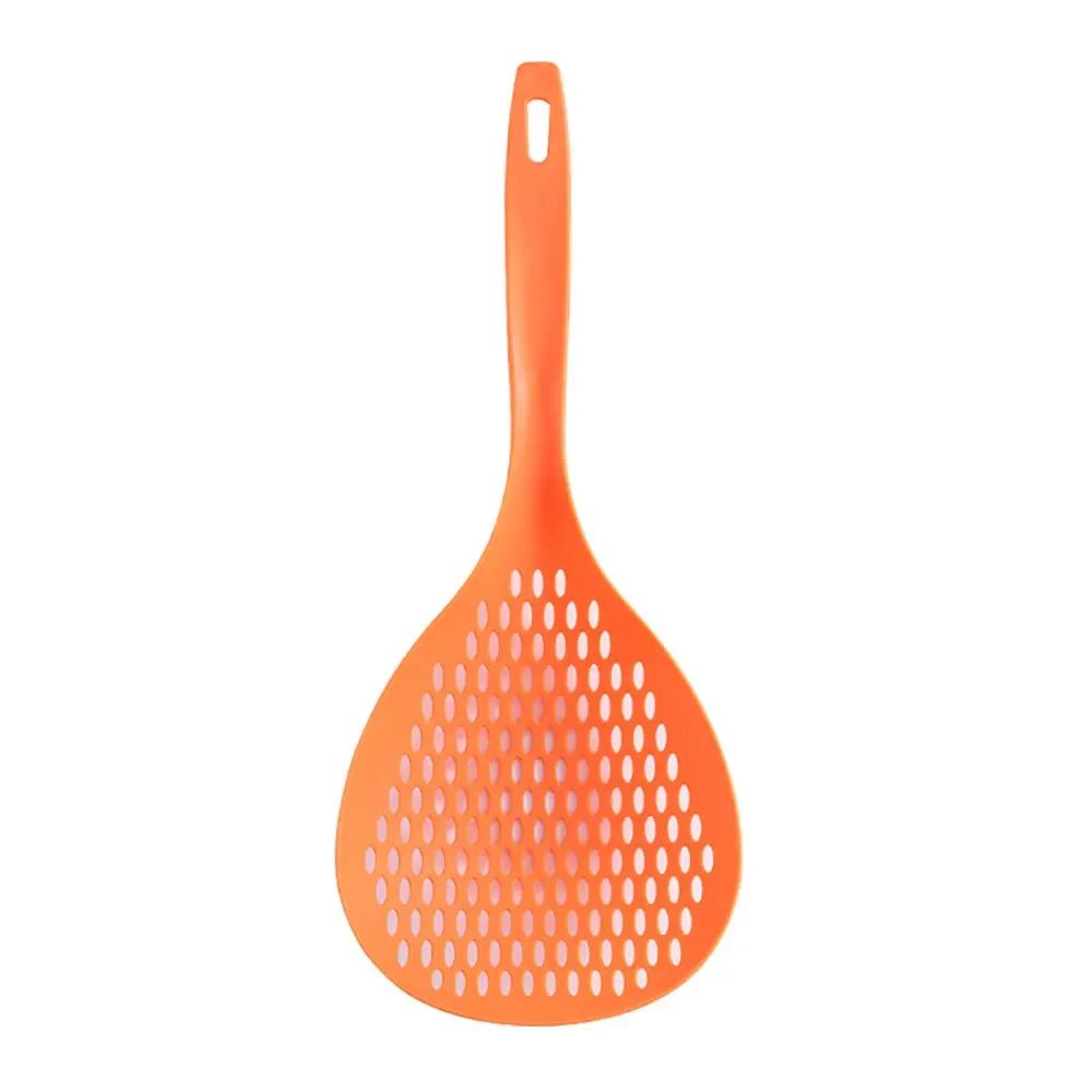 Home Kitchen Leaky Spoon Large Multi-Purpose Fishing Noodle Long Handle Non-Slip Round Strainer Drainer Eco-Friendly