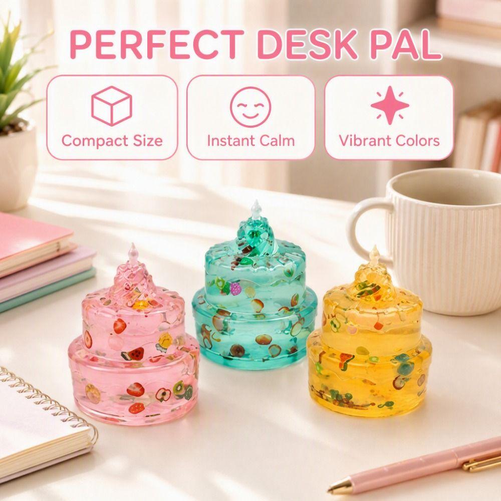 Creative Stress Relief Pinch TPR Christmas Squishy Toy Santa Claus Cake Squeeze Toy Christmas
