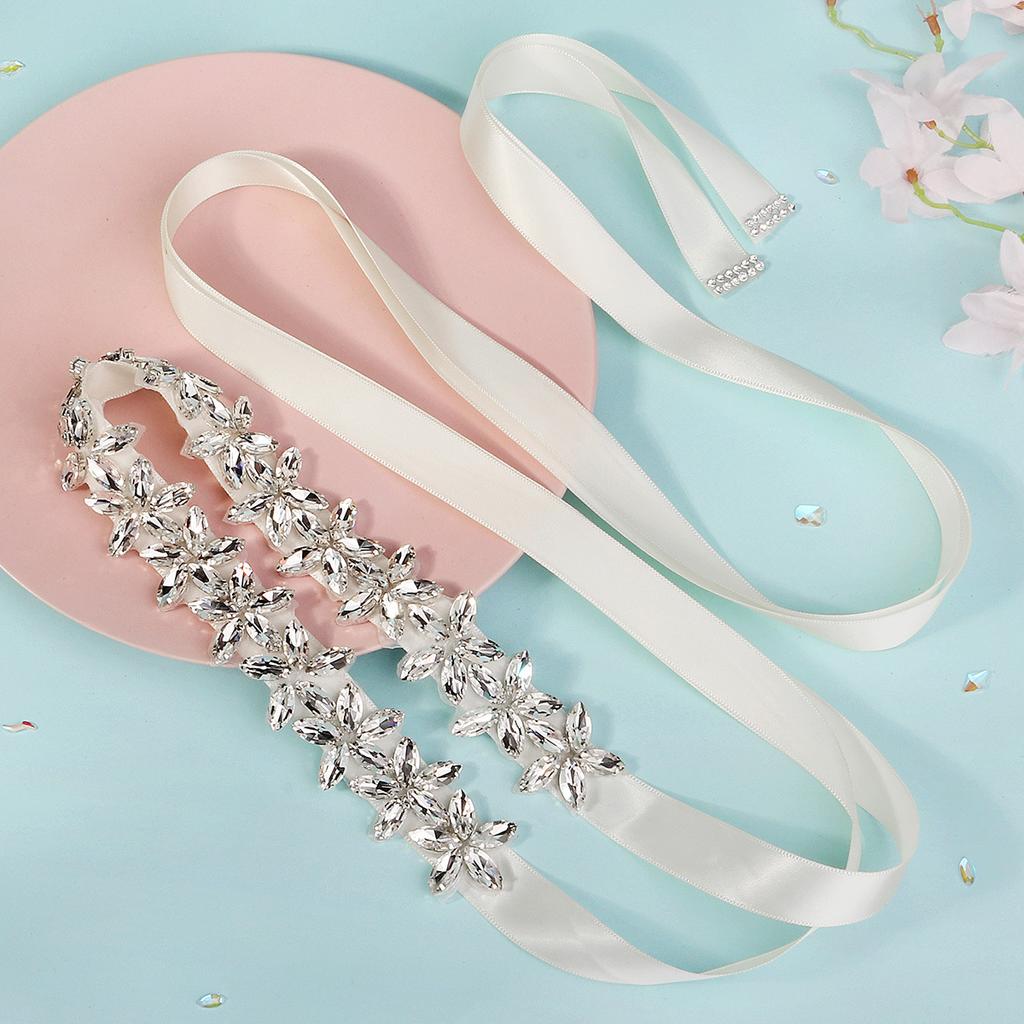Luxury Rhinestone Bridal Belt Wedding Party Dress Sash Elegant Crystal Waist Cincher For Women Formal Gown Accessory