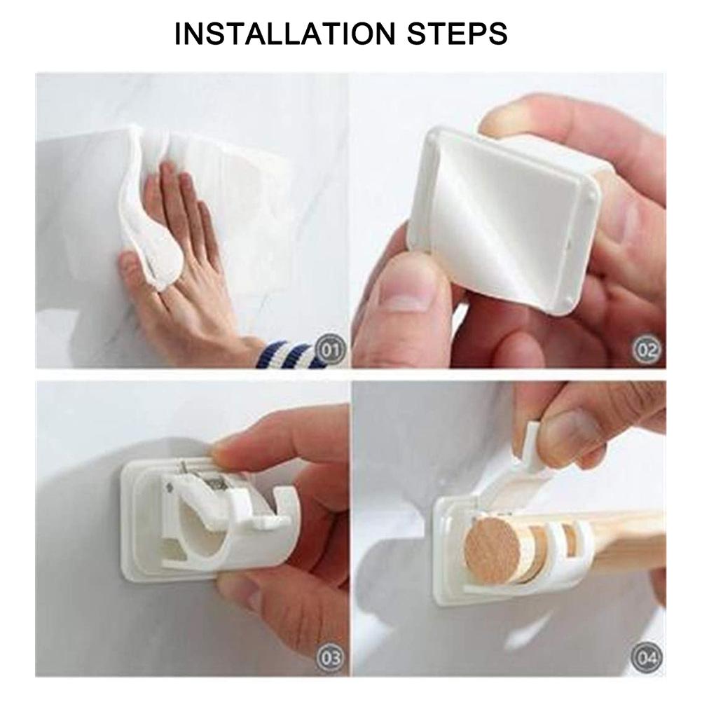 Self Adhesive Curtain Rod Bracket Towel Rack Holder