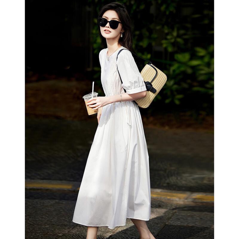 Платье миди Demana в элегантном французском стиле из 100% хлопка с кулиской M