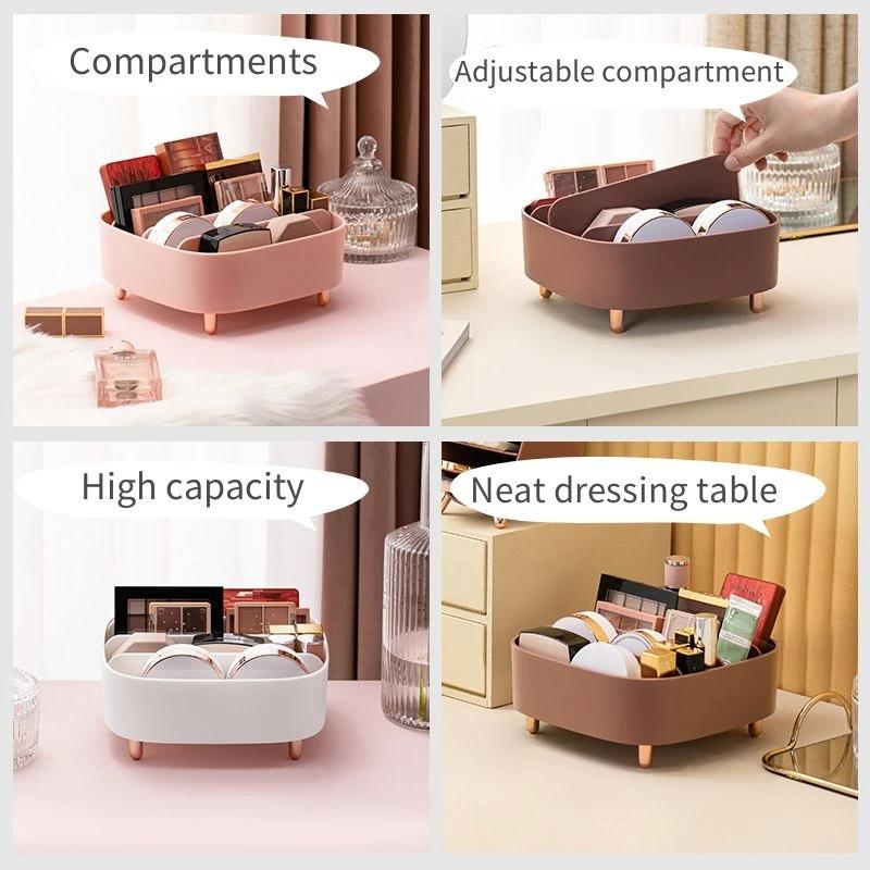Organizzatore Trucco Scatola Portaoggetti Regolabile per Matita Sopracciglia Rossetto Eyeliner Cipria Profumo Scatola Portaoggetti Espositore Supporto