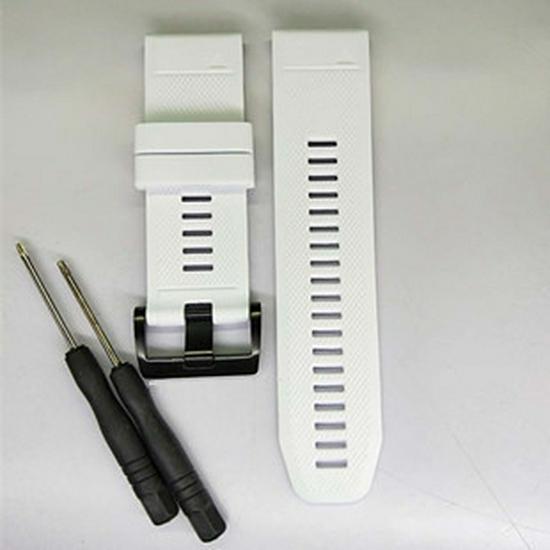

Силиконовый ремешок для часов Garmin fenix с быстросъемным креплением для fenix 5/5S/5X, 6X, 7X, 3/3HR 26mm Regular Buckle белый