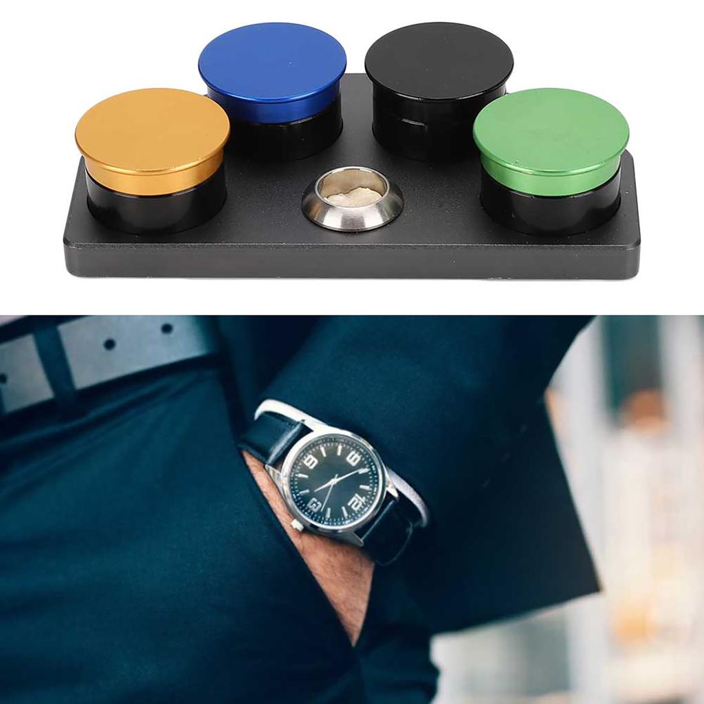 Watch Oil Dip Tool 4 Dish Watch Oiler Dish Watch Repairing Accessory for Watchmakers