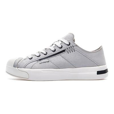 Scarpe di Tela Trendy Versatili Antiscivolo Resistenti Leggere Traspiranti Basse Uomo Sneakers Grigio Bianco AGCQ037-5