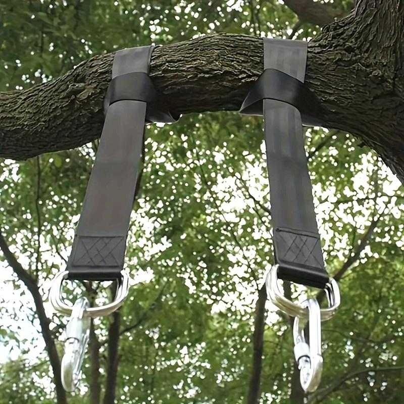 2Pcs /set Heavy Duty Tree Swing Sling Set - Camping Hammock with Two Safety Locking Buckles - Fits All Swing Types Outdoor Swings Hammock Accessories