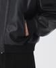Musinsa Standard Synthetic Leather Oversized Hooded Jacket [Black]