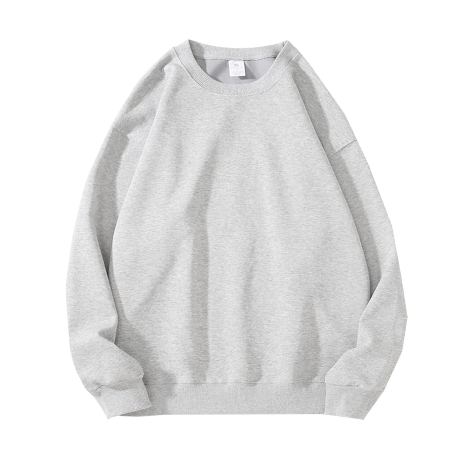 

Blostirno Plus Size Long Crew Solid Winter Women s Sweatshirt, Sleeve, Neck, Color, Spring, Autumn, (JP0114LG-XXL)