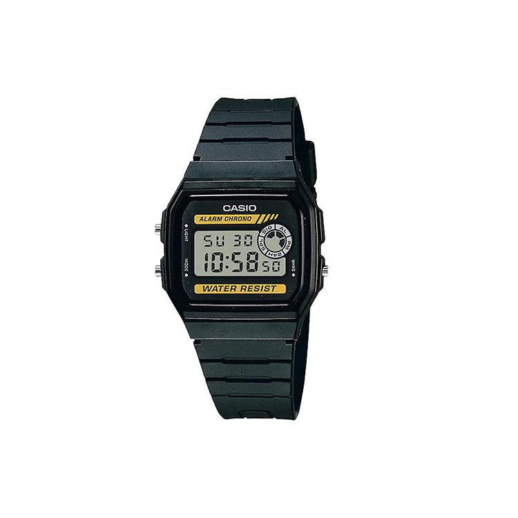 CASIO Men DRESS Black Watch F-94WA-9G F-94WA-9G Black/Yellow Dial
