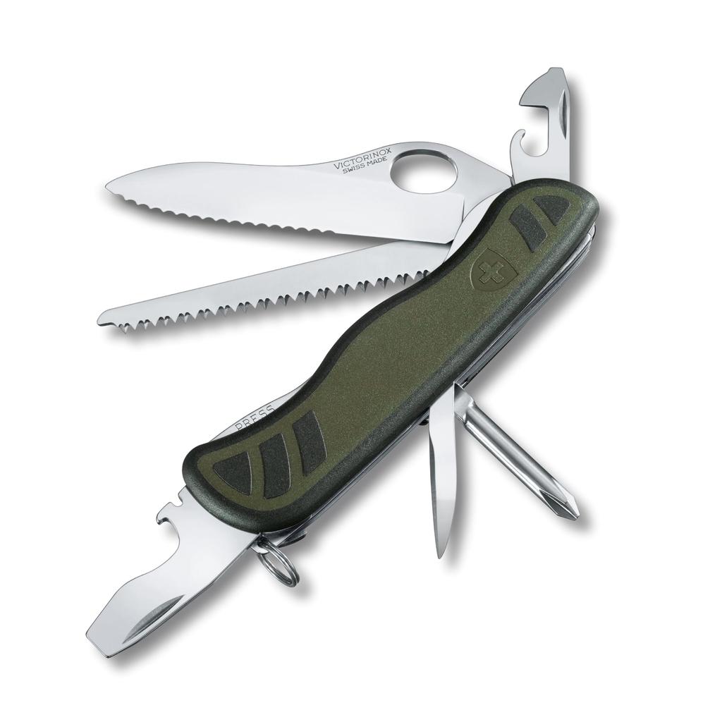 VICTORINOX Soldier Knife Swiss Army Knife Knife with Large Blade and Phillips Head with 10 Functions Multi-Function Screwdriver, Swiss-Made Multi-Tool