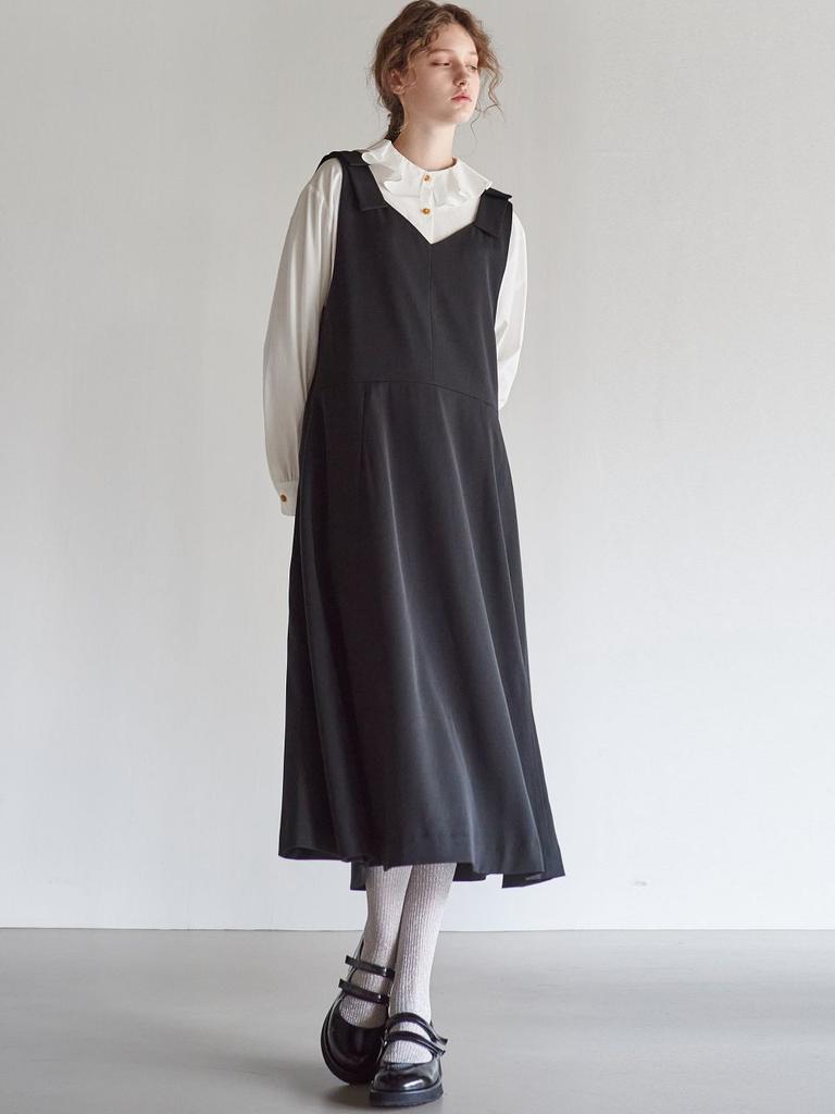 Mite Ribbon Flare Dress_Black