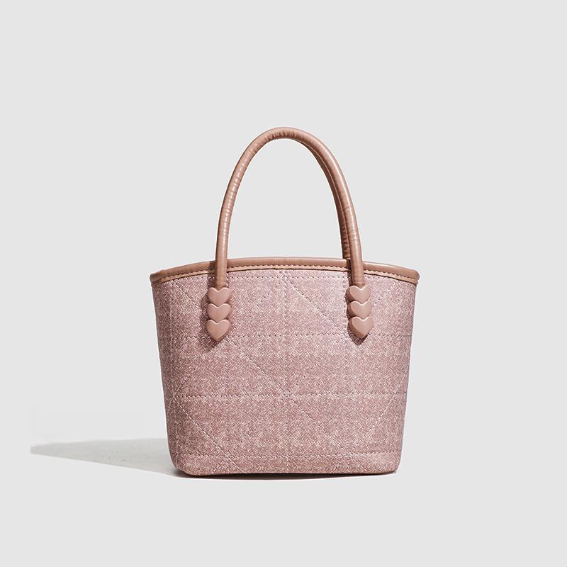 

Fashion Foreign Style Popular Handbag Bag Vegetable Basket Bag Niche High-End Women S Bag Shoulder Messenger Bag розовый