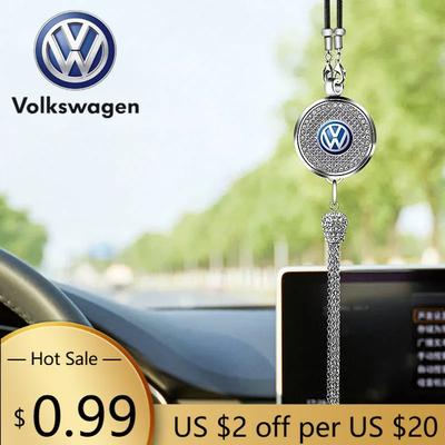 For VOLKSWAGEN VW Alloy Car Hanging Ornament Rearview Mirror Pendant For Volkswagen Passat Santana Touareg Tiguan Golf Bora Jett