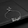 Lemegeton Custom Name Bracelet For Women Personalized Stainless Steel Charm Crown Heart Bracelet Jewelry For Girls Boy Gifts